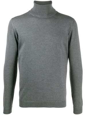 Roberto Collina roll neck fine knit jumper - Grey