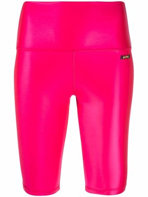 MSGM logo-print cycling shorts - Pink