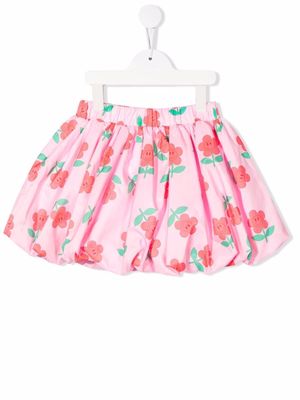 Caroline Bosmans floral-print elasticated-waist skirt - Pink