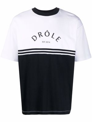 Drôle De Monsieur logo-print cotton T-shirt - Black