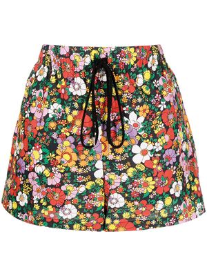 Christopher Kane floral-print track shorts - Multicolour