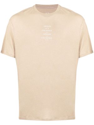 Armani Exchange logo-print T-shirt - Brown