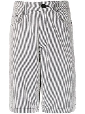 SPORT b. by agnès b. stripe print knee-length shorts - Blue