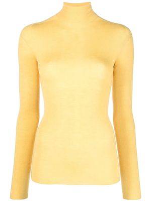12 STOREEZ funnel neck wool jumper - Yellow