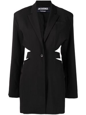 Jacquemus Bari cut-out blazer dress - Black