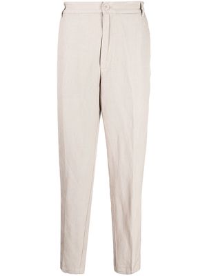 Armani Exchange tapered high-waist trousers - Brown