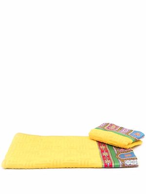 ETRO HOME paisley-trim towels - Yellow