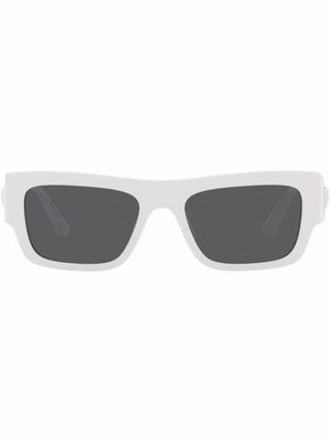 Versace Eyewear logo-plaque rectangular sunglasses - Grey