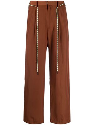 Viktor & Rolf drawstring-waist tailored trousers - Brown