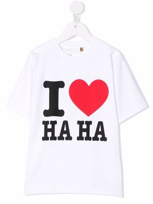 Caroline Bosmans 'I Love Haha' cotton T-shirt - White