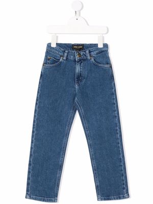 Mini Rodini straight-leg organic-cotton jeans - Blue