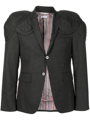 Thom Browne STACKED SHOULDER PADS SPORT COAT IN SUPER 120S TWILL - Grey