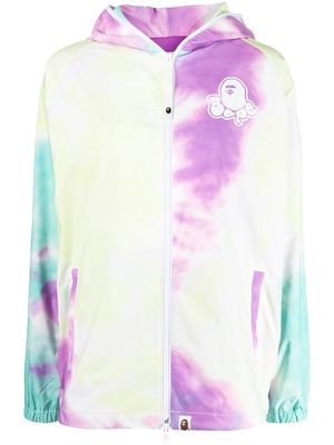 A BATHING APE® tie-dye print hooded jacket - Multicolour