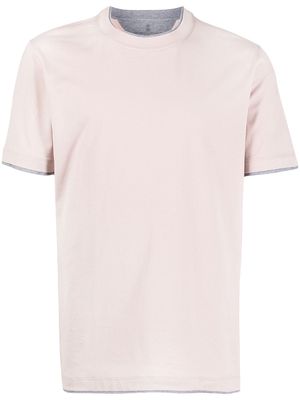 Brunello Cucinelli short-sleeved cotton T-shirt - Pink