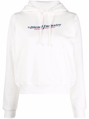 Diesel graphic-print cotton hoodie - White