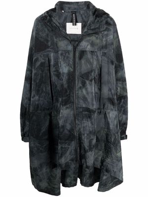 Mackintosh MIST tie-dye cape raincoat - Grey