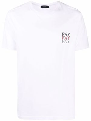 Fay logo-print T-shirt - White