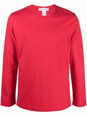Comme Des Garçons Shirt logo-print long-sleeve T-shirt - Red