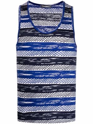 Issey Miyake Pre-Owned 1980s striped tank top - Blue