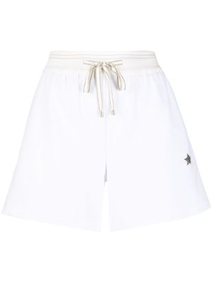 Lorena Antoniazzi star-patch drawstring shorts - White