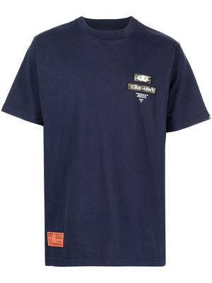 izzue logo-patches cotton T-shirt - Blue