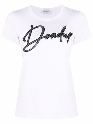 DONDUP logo-embossed cotton T-shirt - White