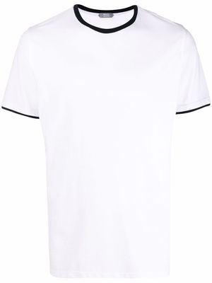 Zanone contrast-trim cotton T-shirt - White