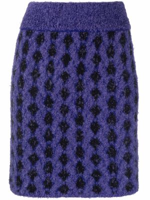 Issey Miyake Pre-Owned 1980s high-waisted knitted skirt - Purple