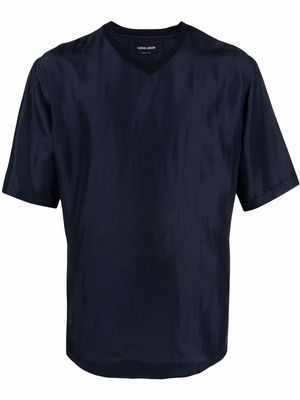 Giorgio Armani V-neck shirt - Blue