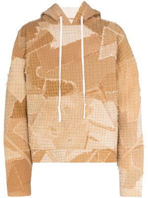 Greg Lauren Artist stitchwork hoodie - Neutrals
