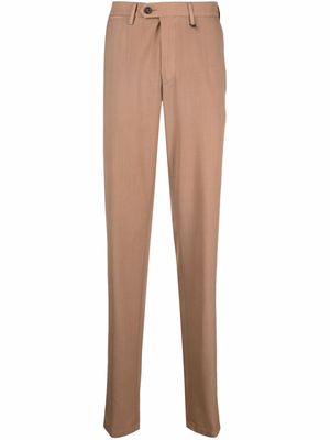 Canali off-centre button trousers - Brown