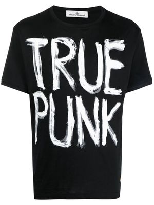 Vivienne Westwood slogan print T-shirt - Black