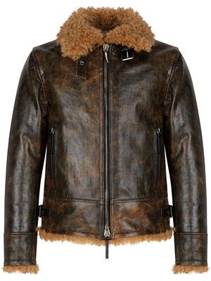 Giuseppe Zanotti Robin shearling-lined jacket - Brown