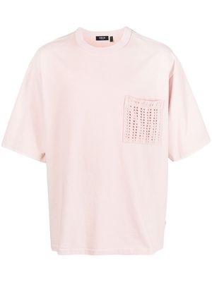 FIVE CM pocket-detail short-sleeved T-shirt - Pink