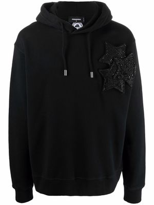 Dsquared2 star-patch hoodie - Black