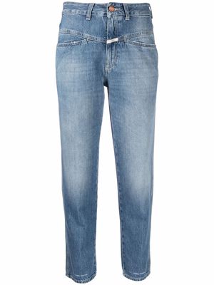 Closed cropped straight-leg jeans - Blue
