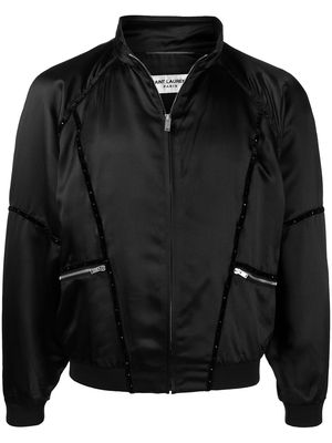 Saint Laurent Teddy 80s zip bomber jacket - Black