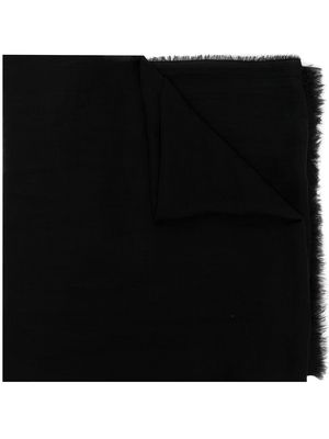 Destin frayed-hem knit scarf - Black