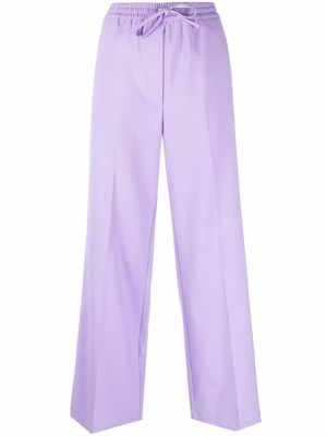 Erika Cavallini wide-leg drawstring trousers - Purple