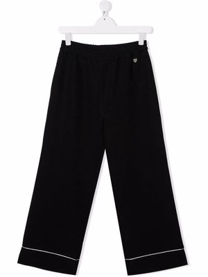 Monnalisa TEEN straight-leg trousers - Black