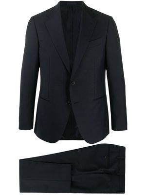 Caruso two piece slim-fit suit - Blue