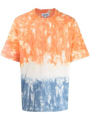 Kenzo tie dye-print short-sleeved T-shirt - Orange