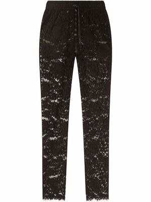 Dolce & Gabbana lace track trousers - Black