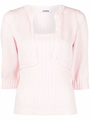 Vivetta layered two-piece jumper - Pink