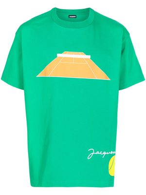 Jacquemus Tennis court-print short-sleeve T-shirt - Green