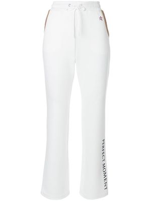Perfect Moment logo print track trousers - White