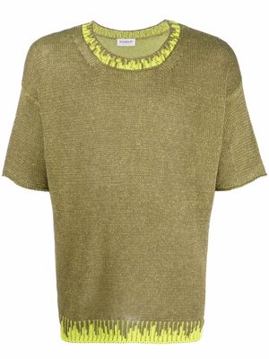 DONDUP contrast-trim knitted T-Shirt - Green