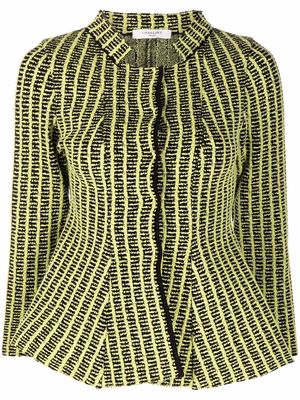 Charlott tweed striped fitted jacket - Green