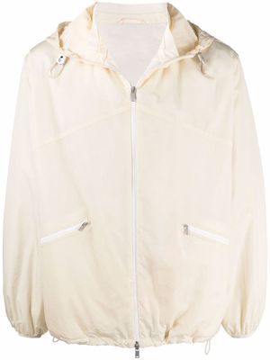 Jil Sander zip-up hooded jacket - Neutrals