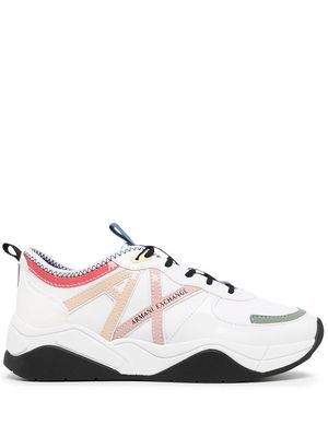 Armani Exchange lace up sneakers - White